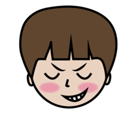 little boy with a great day sticker #14029166