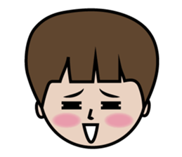 little boy with a great day sticker #14029167