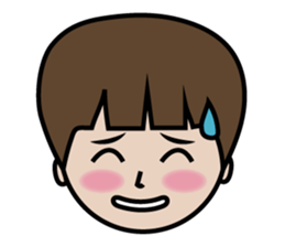 little boy with a great day sticker #14029171