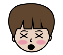 little boy with a great day sticker #14029173