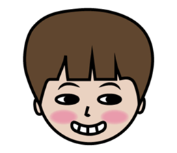 little boy with a great day sticker #14029174