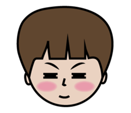 little boy with a great day sticker #14029176