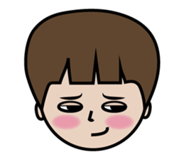 little boy with a great day sticker #14029180