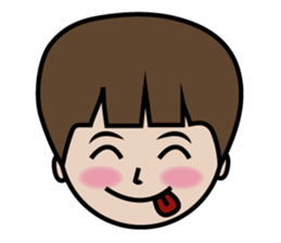 little boy with a great day sticker #14029185