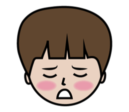 little boy with a great day sticker #14029188