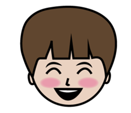little boy with a great day sticker #14029189
