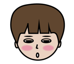 little boy with a great day sticker #14029190