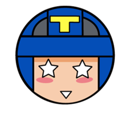 Cute blue head. no.1 sticker #14030183