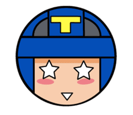 Cute blue head. no.1 sticker #14030183