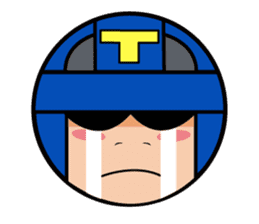 Cute blue head. no.1 sticker #14030185