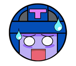 Cute blue head. no.1 sticker #14030186