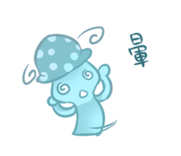 Blue mushrooms sad sticker #14030829