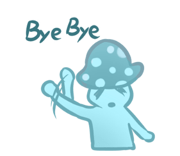 Blue mushrooms sad sticker #14030837