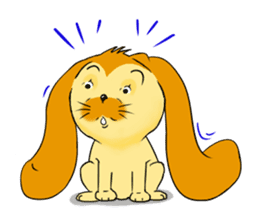 Big ear dog. "Tsumoru" sticker #14031196