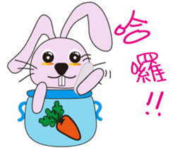 Aquarius rabbits -The first bottle sticker #14031564