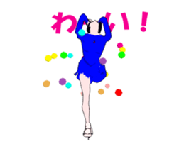 Figure skating women animation sticker. sticker #14031622
