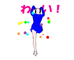 Figure skating women animation sticker. sticker #14031622