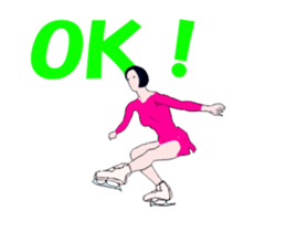 Figure skating women animation sticker. sticker #14031628