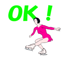 Figure skating women animation sticker. sticker #14031628