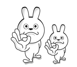 White rabbit is coming to town sticker #14032190