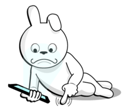 White rabbit is coming to town sticker #14032215