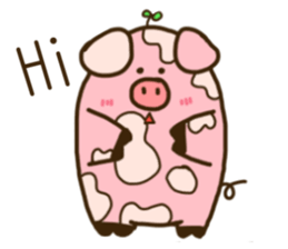 Mumu The chubby pig (English ver.) sticker #14032510