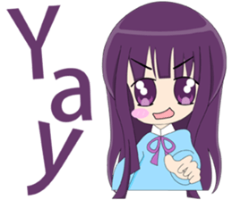loyal purple girl sticker #14033787