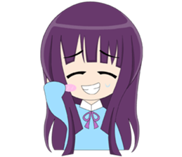 loyal purple girl sticker #14033793