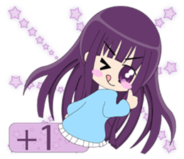 loyal purple girl sticker #14033794