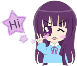 loyal purple girl sticker #14033796
