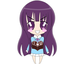 loyal purple girl sticker #14033797