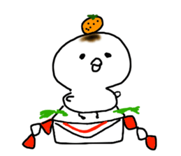 The rice cake chick(Greeting stickers) sticker #14035016