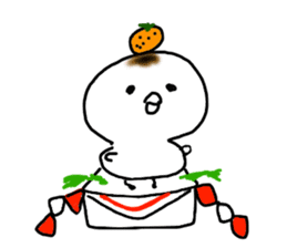 The rice cake chick(Greeting stickers) sticker #14035016