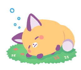 Round fox sticker #14038038