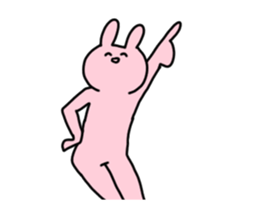 Somewhat moves a rabbit. sticker #14039576