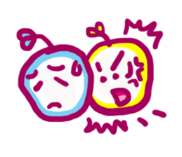 Apple in love sticker #14041399