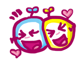 Apple in love sticker #14041402