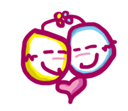 Apple in love sticker #14041404