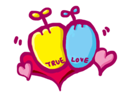 Apple in love sticker #14041415