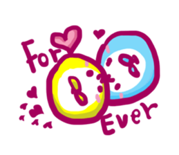 Apple in love sticker #14041418