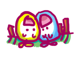 Apple in love sticker #14041435