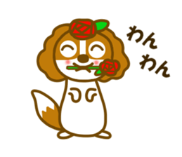 Cavalier dog winter and spring sticker #14042255