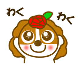 Cavalier dog winter and spring sticker #14042258