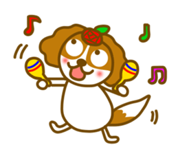 Cavalier dog winter and spring sticker #14042261