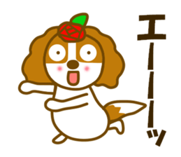 Cavalier dog winter and spring sticker #14042263