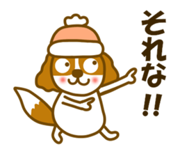 Cavalier dog winter and spring sticker #14042264