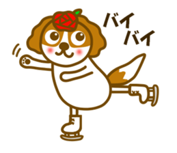 Cavalier dog winter and spring sticker #14042269