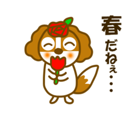 Cavalier dog winter and spring sticker #14042280