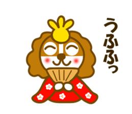 Cavalier dog winter and spring sticker #14042285