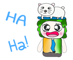 .... Mr. Tamura and cat... sticker #14042482